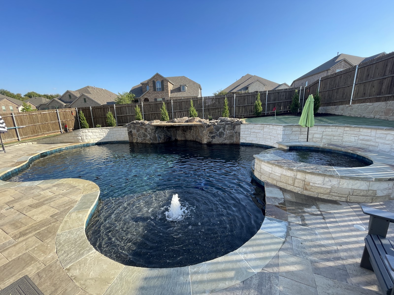Resort-Style Pool with Attached Spa